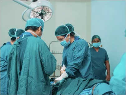 Surgical team in the operating theatre